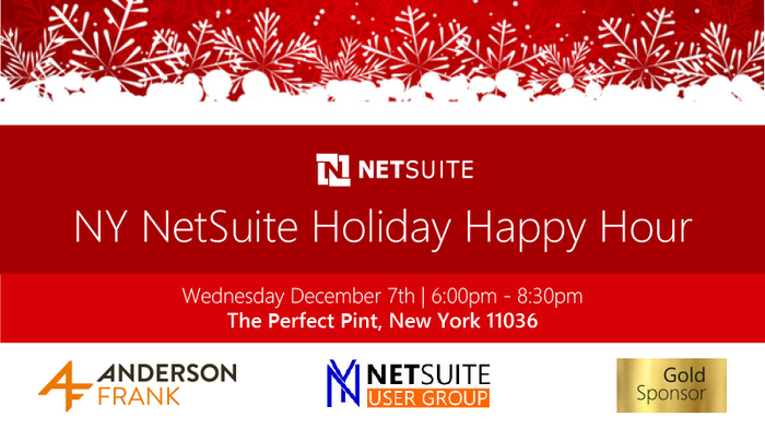 Happy Hour des fêtes du groupe d'utilisateurs NetSuite